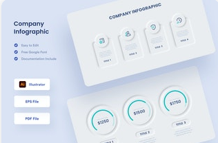 Free Company Neumorphism Infographic Download