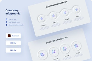 Free Company Neumorphism Infographic Download