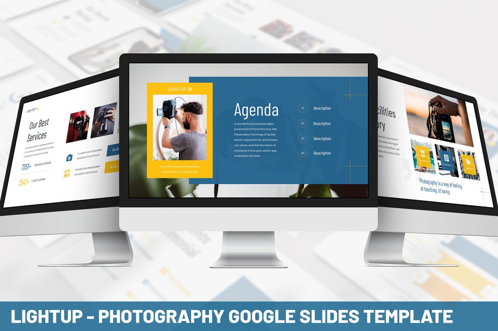 Free Lightup Photography Google Slides Template Download