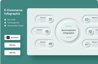 Free Neumorphism E-Commerce Infographic Download