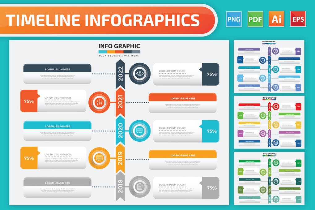 Free Timeline Infographics design Download