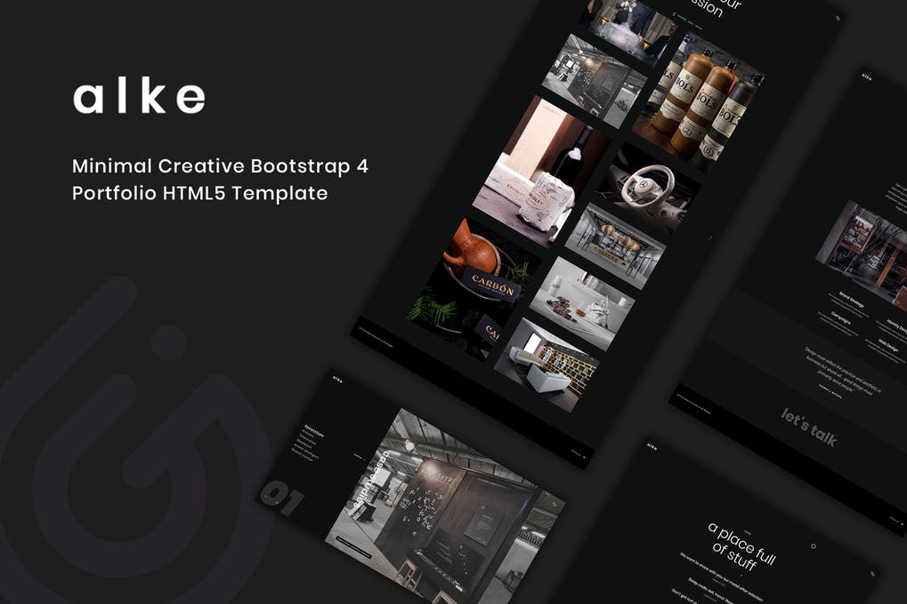 Free Alke Minimal Creative Portfolio Template Download