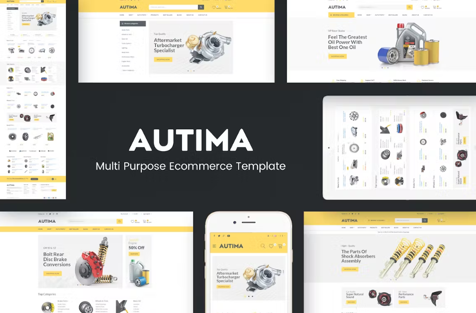 Free Autima Car Accessories Prestashop Theme Download