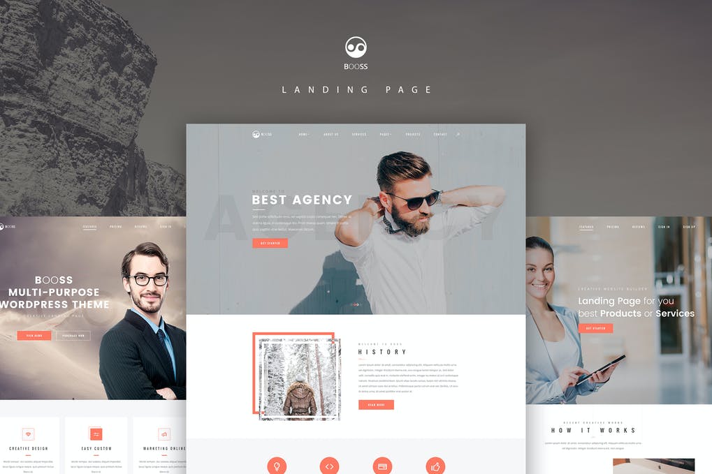 Free Booss Creative Multipurpose Landing Page Download