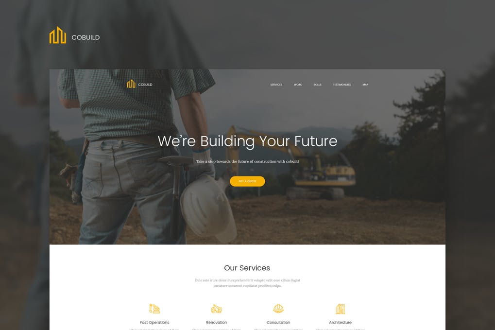 Cobuild Construction Landing Page Html Template