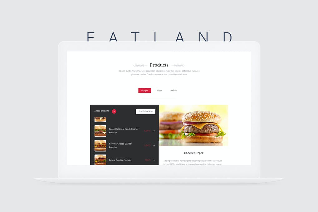 Free EatLand eCommerce and Delivery Landing Page Download