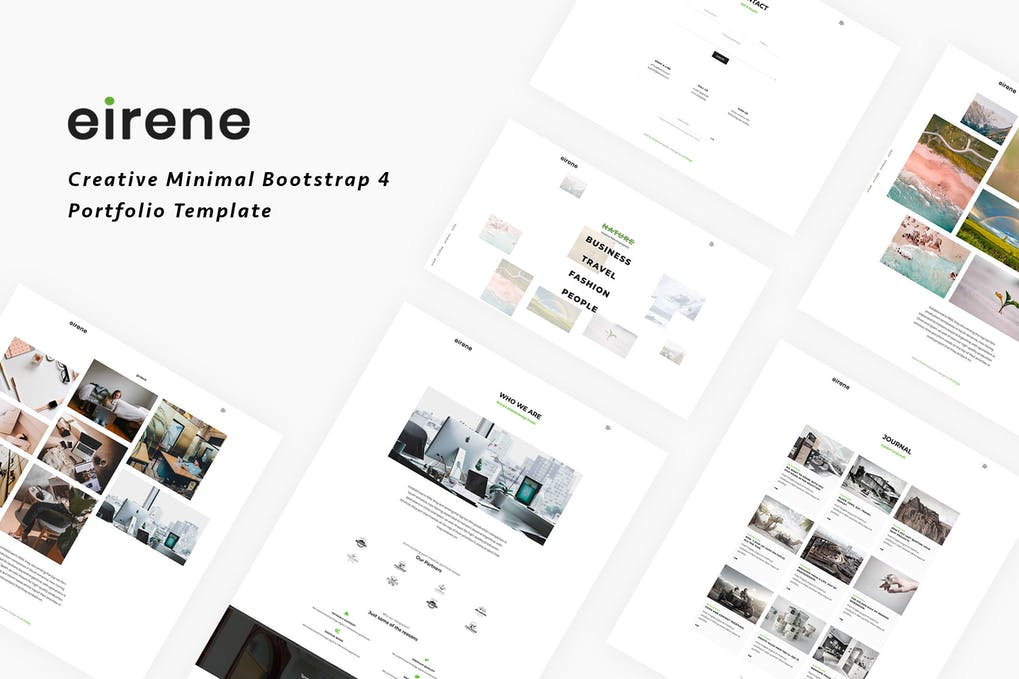 Free Eirene Creative Minimal Bootstrap 4 Template Download