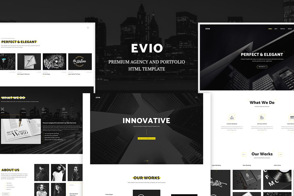 Free Evio Agency Portfolio HTML Template Download