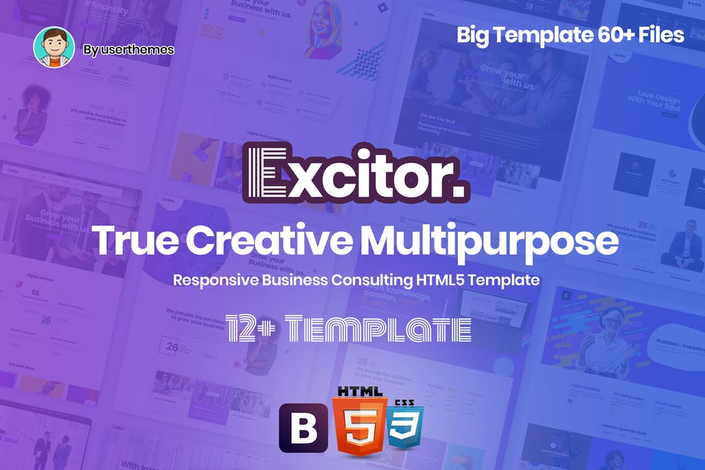 Free Excitor Responsive Business Consulting Template Download