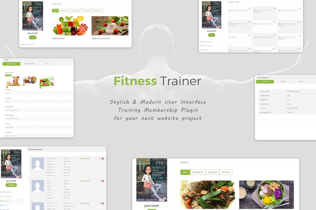 Free Fitness Trainer Training Membership Plugin Download