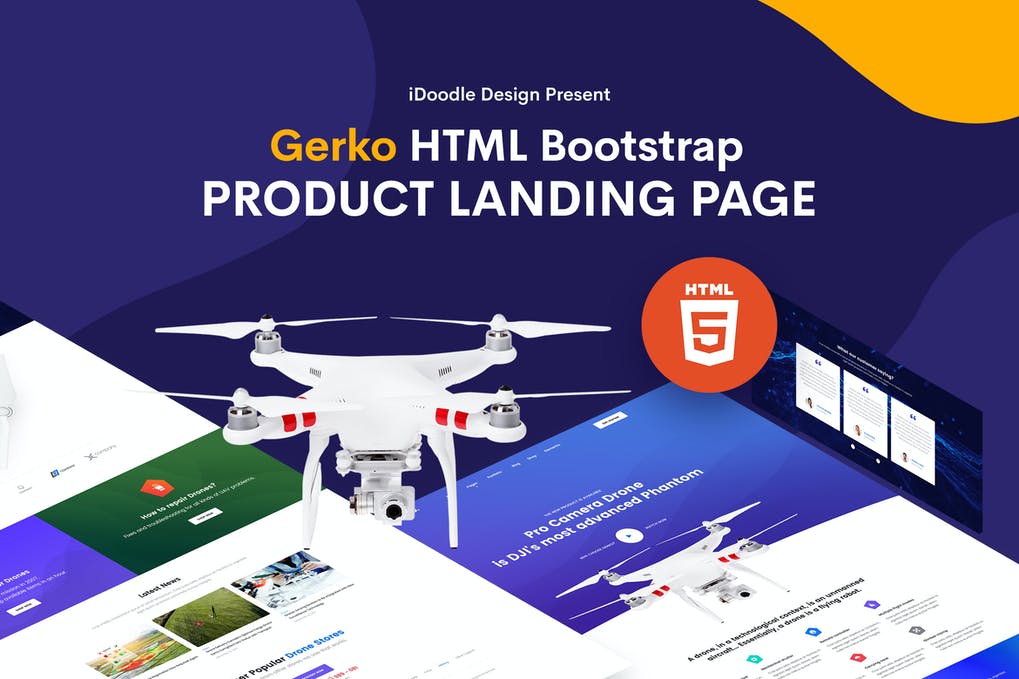 Free Gerko Product Landing Page Template Download