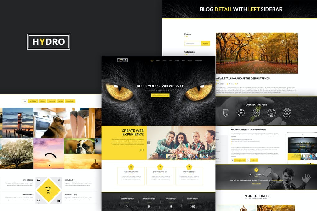 Free HYDRO Multipurpose one page HTML5 Template Download