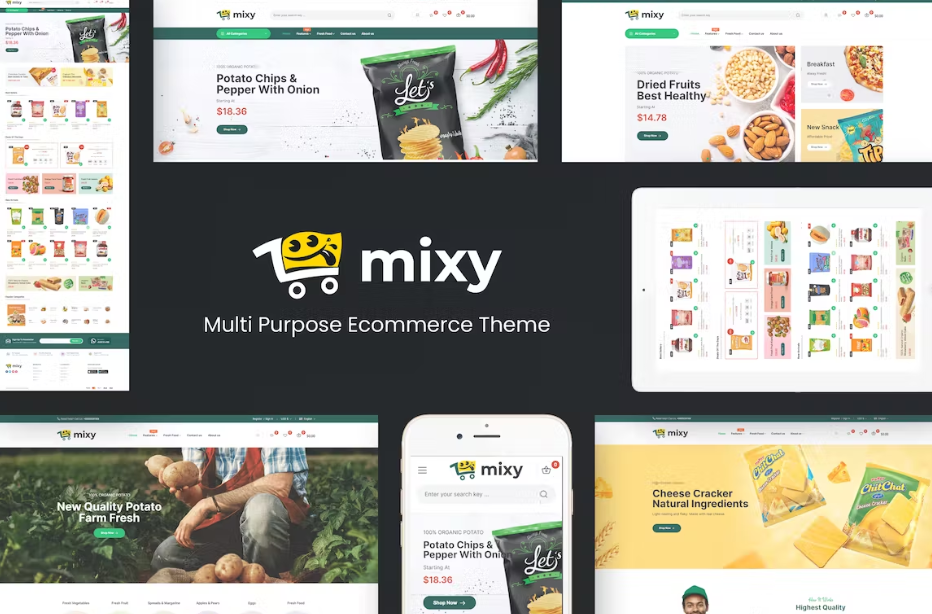 Free Mixy Organic Food Cosmetic Prestashop Theme Download