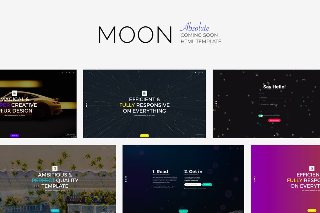 Free MOON Absolute Coming Soon Template Download