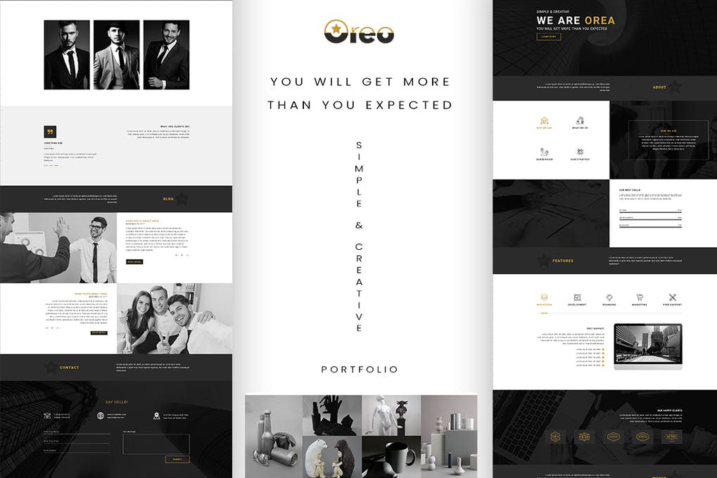 Free Oreo Ultimate Creative Landing Page Template Download