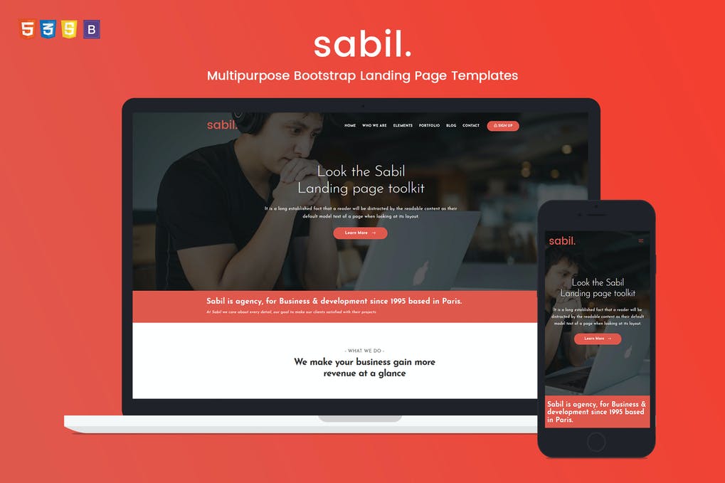 Free Sabil Multipurpose Landing Page Templates Download