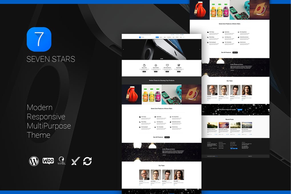 Free Seven Stars Modern Responsive MultiPurpose Theme Download