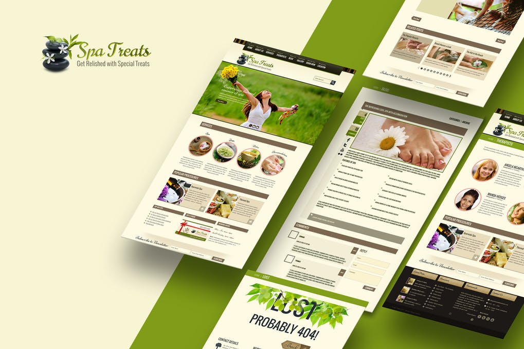 Free Spa Treats A Health Spa Salon HTML Template Download