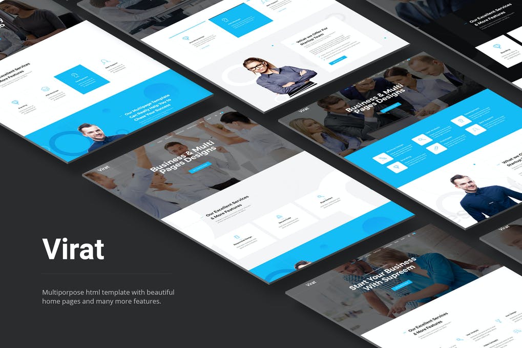 Free Virat Responsive Multipurpose HTML5 Template Download