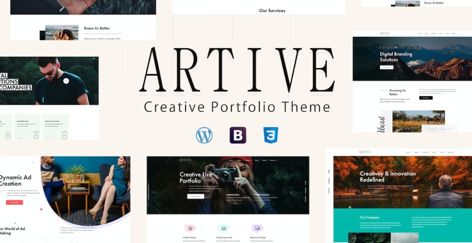 Free Artive Creative Portfolio WordPress Theme Download