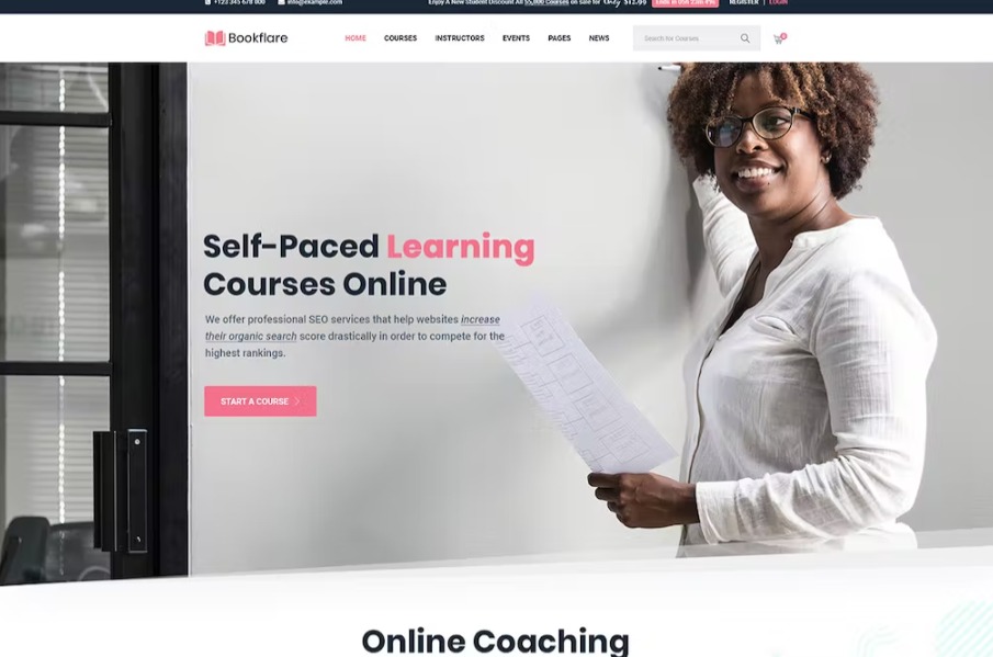 Free Bookflare A Modern Education & LMS HTML Template Download