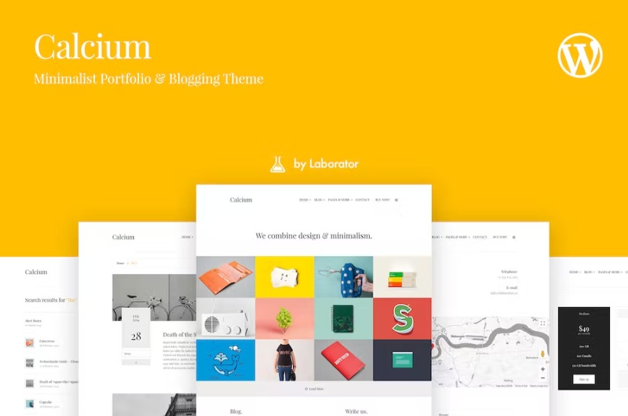 Free Calcium Minimalist Portfolio & Blogging WordPress Theme Download