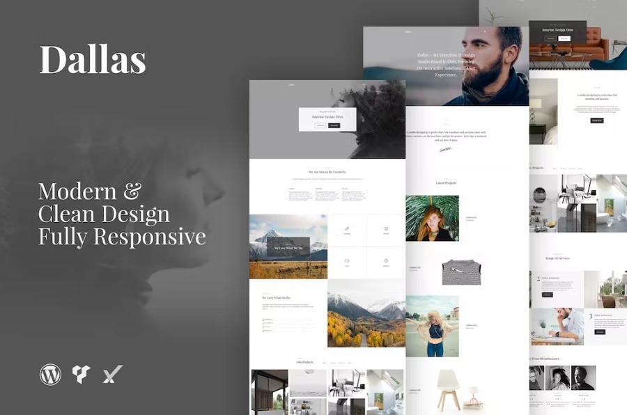 Free Dallas Minimal Portfolio Business WordPress Theme Download