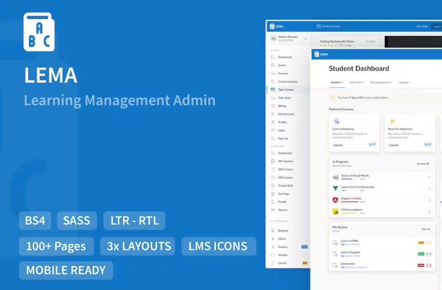  Free LMS Dashboard Template Download