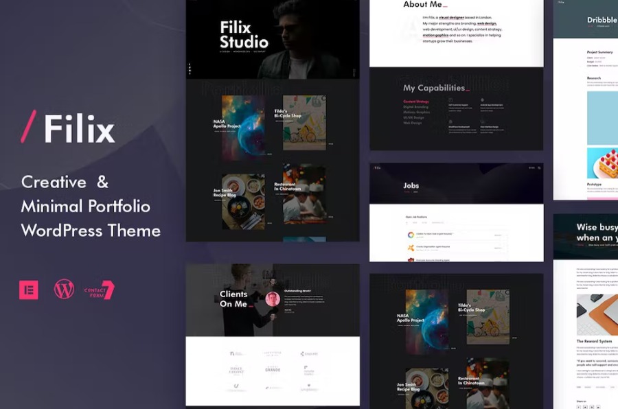 Free Filix Creative Minimal Portfolio WordPress Theme Download