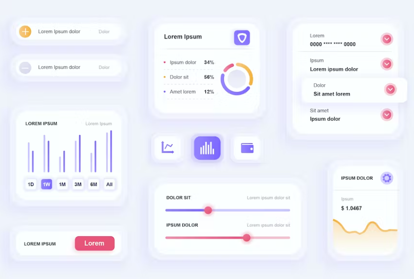 Free Finance Mobile App UI Elements Kit Download