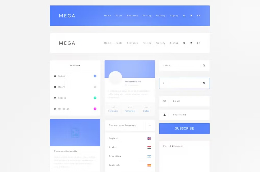 Free Mega Ui Kit Download