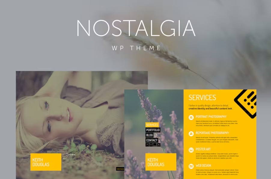 Free Nostalgia Responsive Portfolio WordPress Theme Download