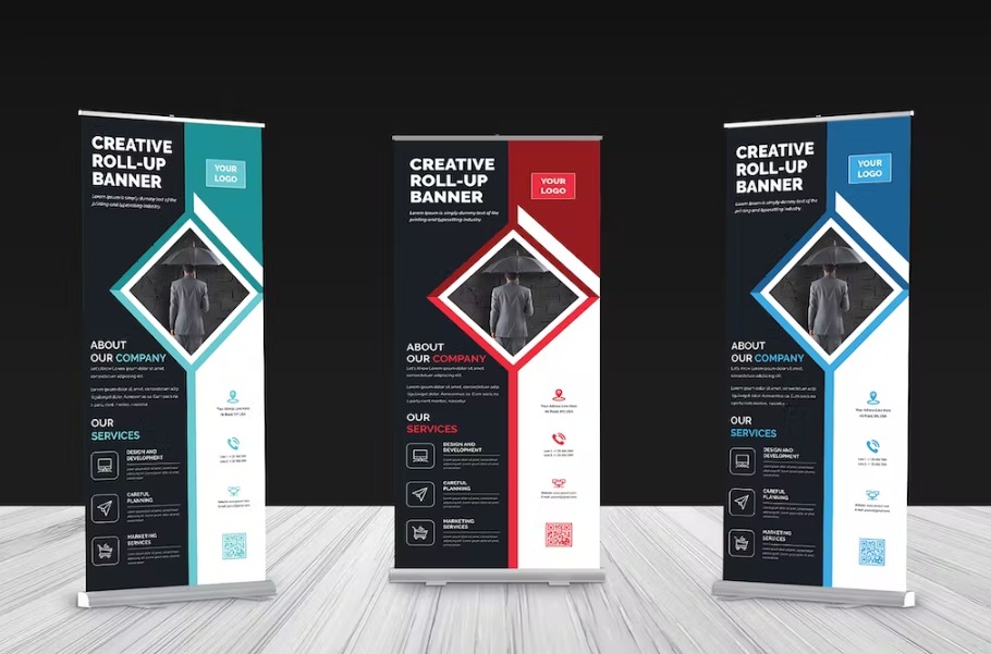 Free Creative Roll-up Banner Template Download