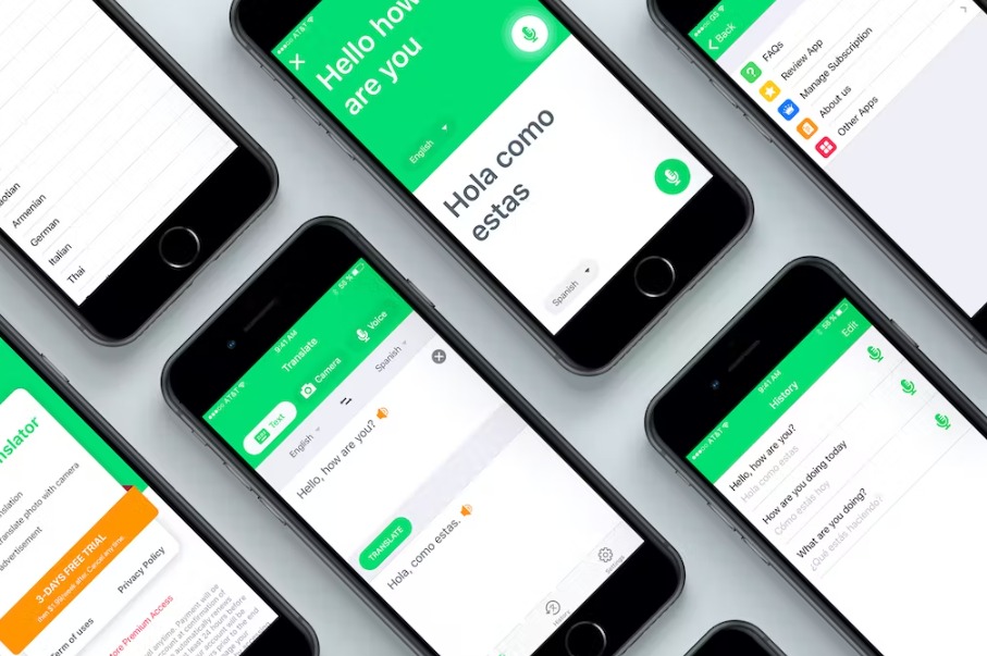 Free Text To Speech mobile app UI Kit Template Download