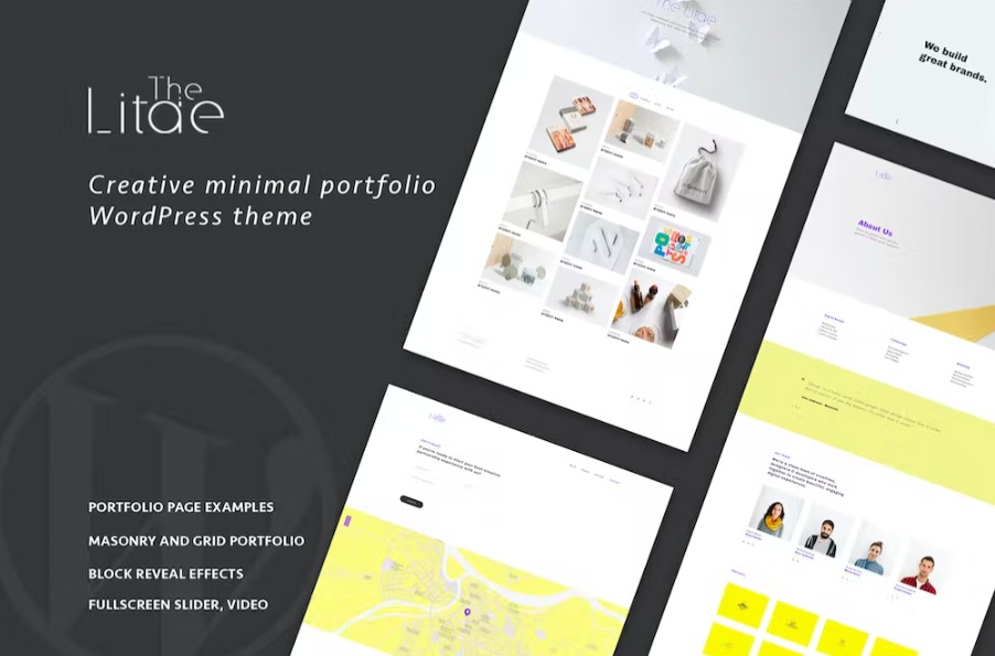 Free The Litae Minimal Portfolio WordPress Theme Download