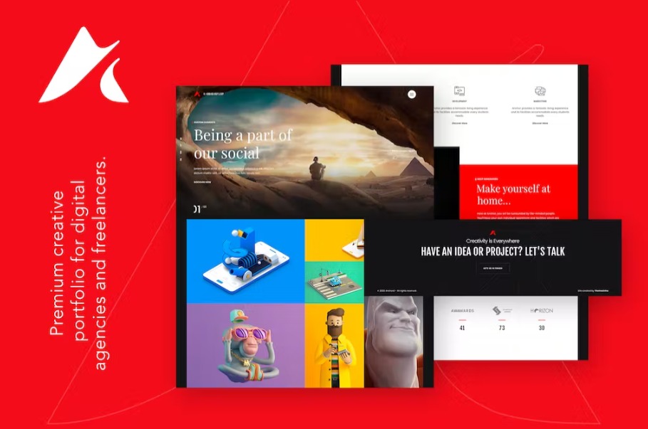 Free Anchord Creative Agency Portfolio and Freelancer WordPress Theme Download