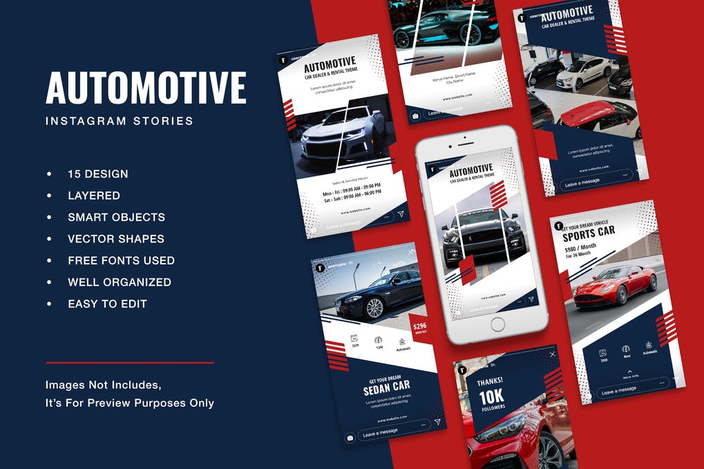 Free Automotive Instagram Stories Template Download