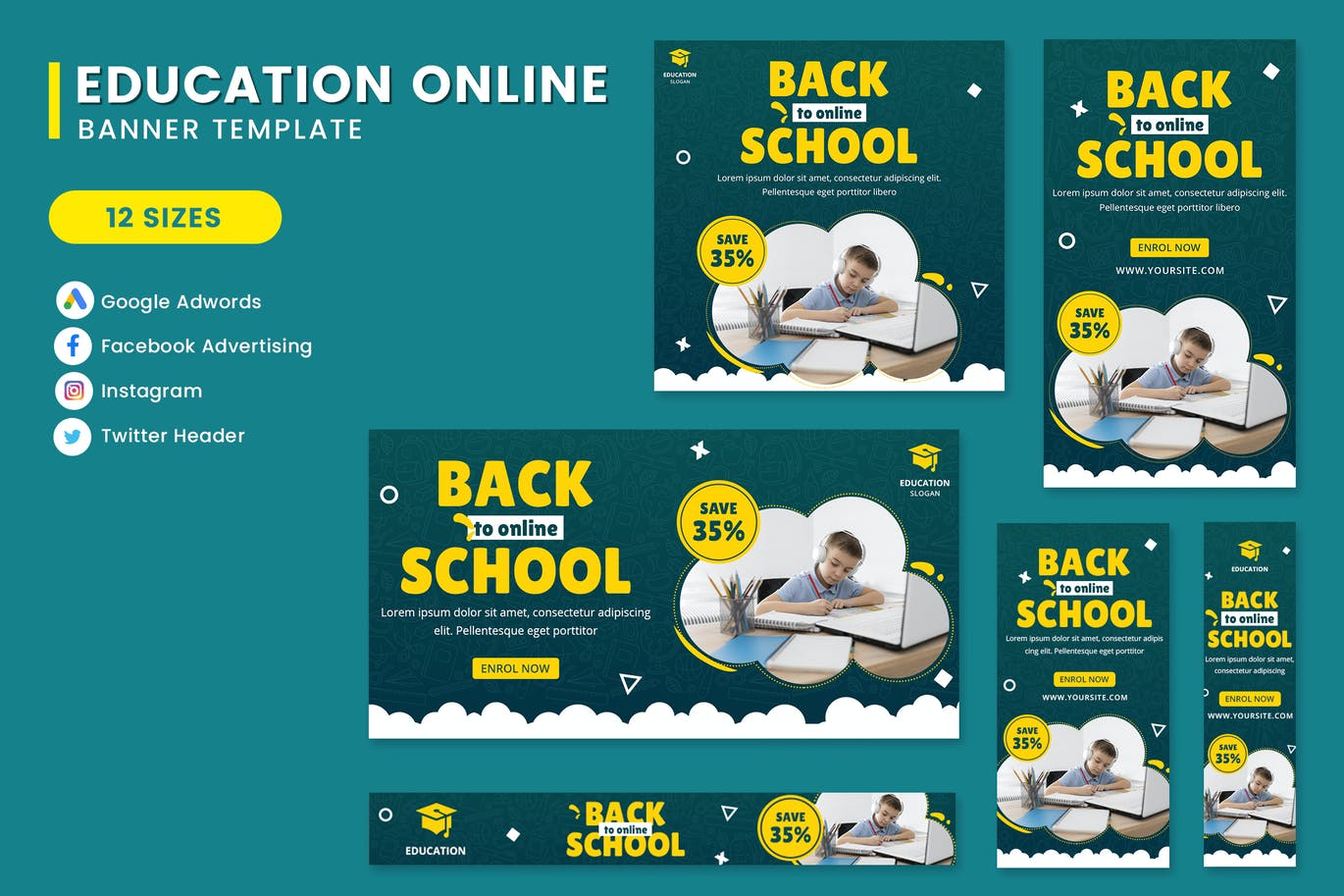 Free Back To School Banner Set Template Download