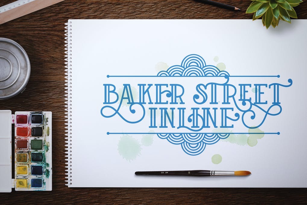 Free Baker Street Inline Font Download