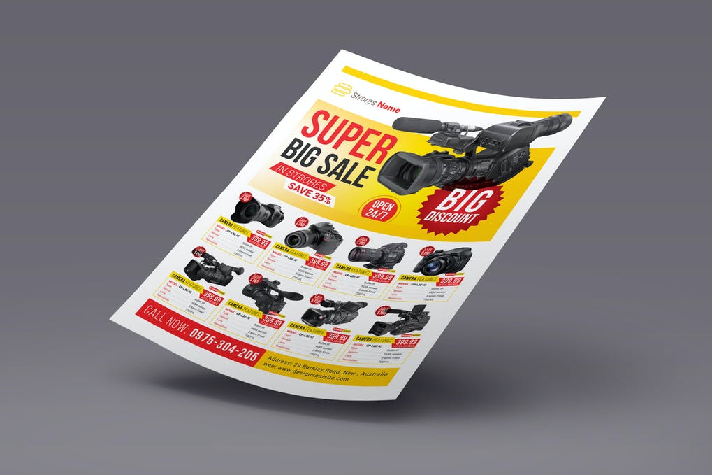 Free Big Sale Promotion Flyers Template Download