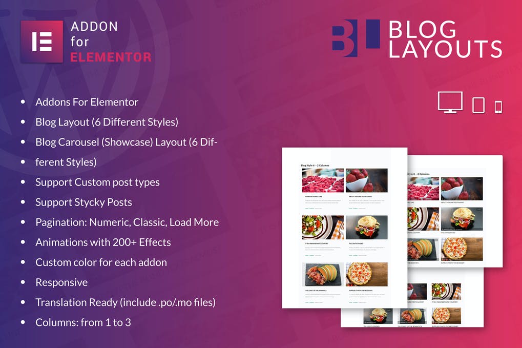 Free Blog Layouts for Elementor WordPress Plugin Download