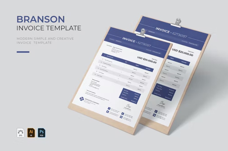 Free Branson Invoice Template Download