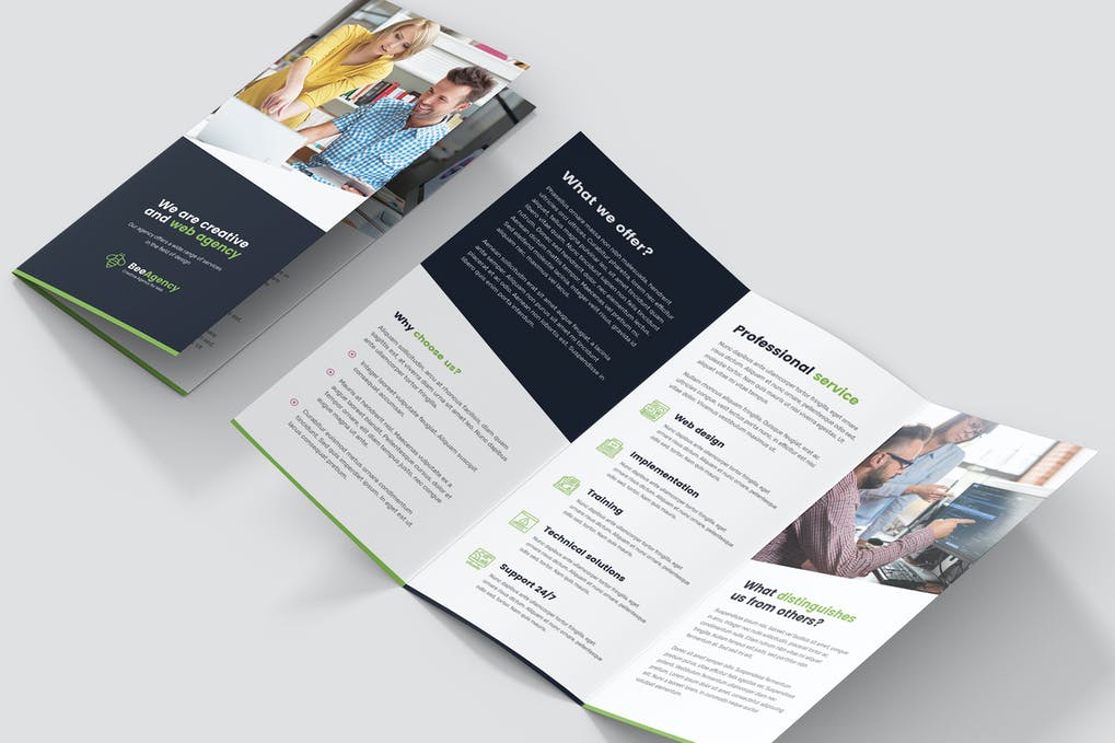 Free Web Agency TriFold Template Download