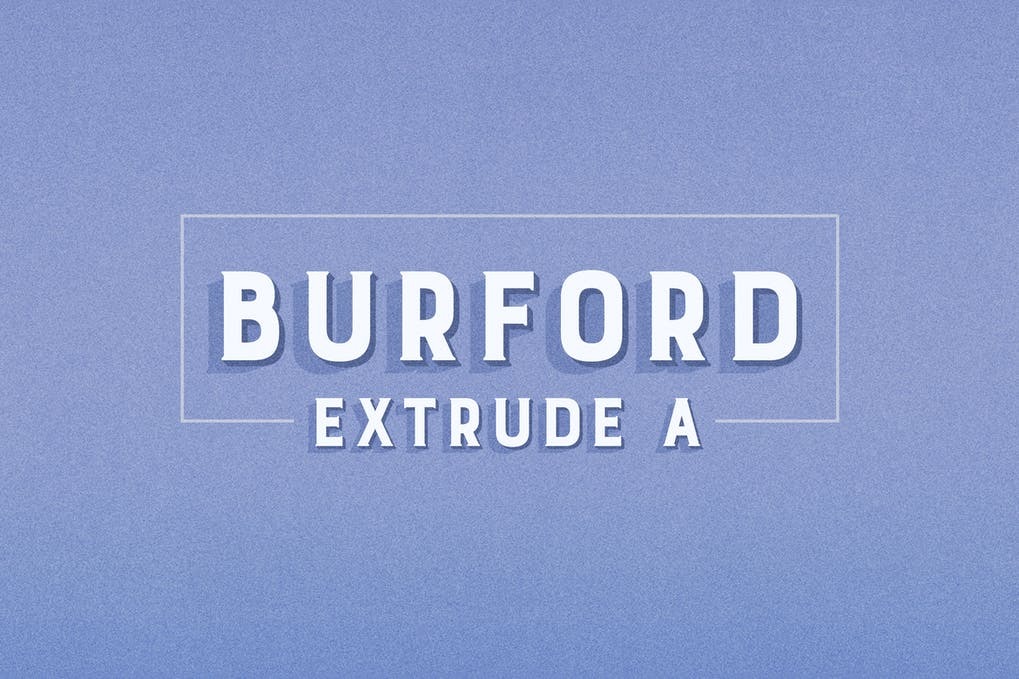 Free Burford Extrude Font Download