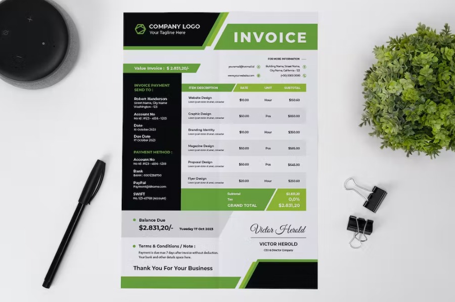 Free Business Payment Invoice Template Download