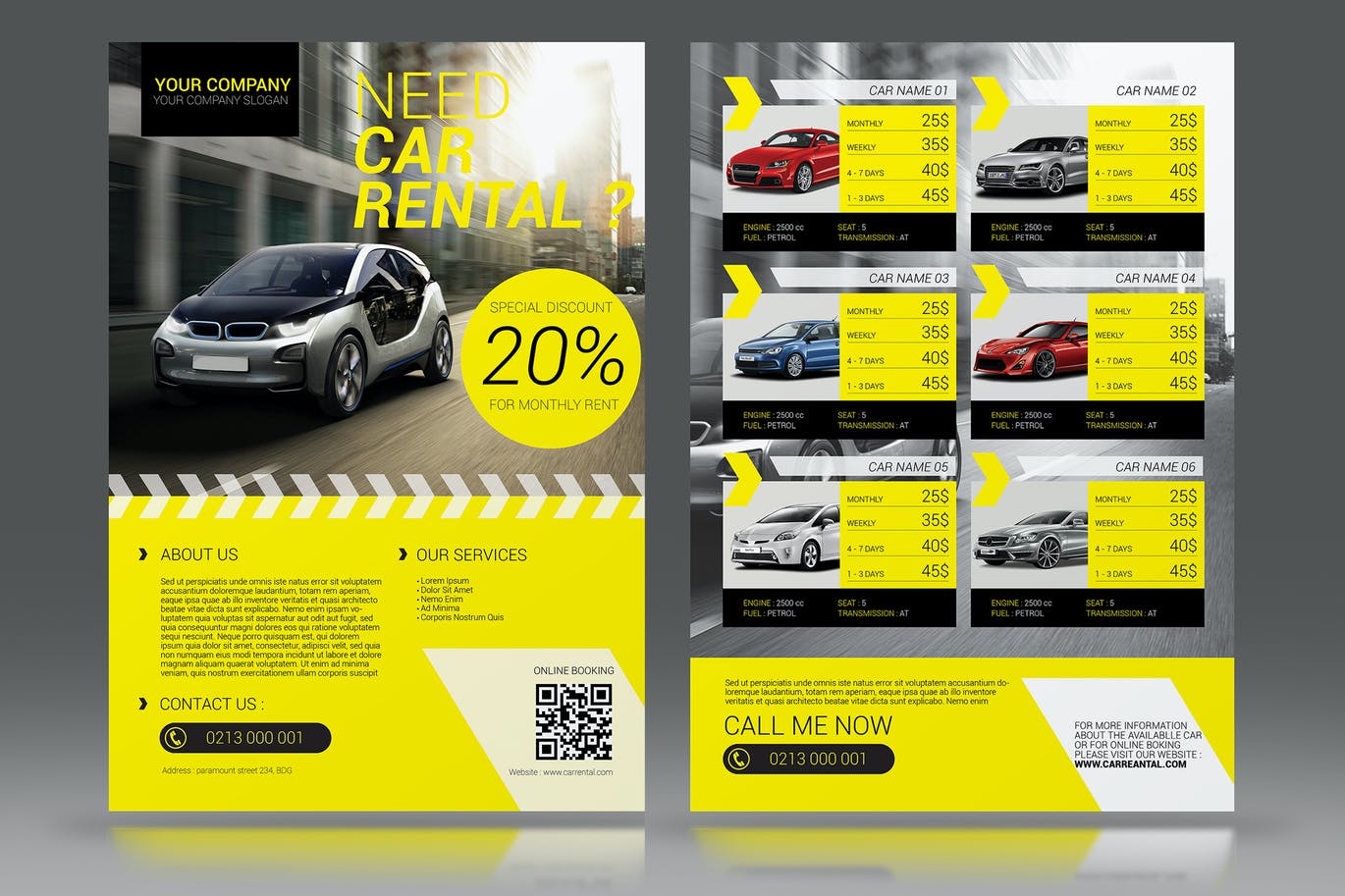 Free Car Rental Flyer Template Download