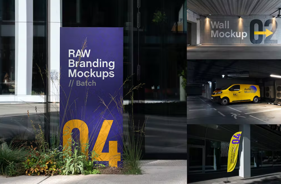 Free City Branding Billboard Mockups RAW Series Template Download