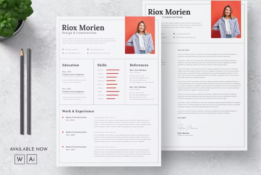 Free CV Resume & Cover Letter Template Download