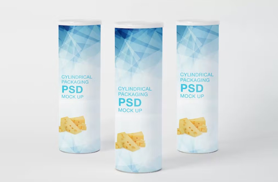 Free Cylindrical Packaging Mockup Template Download