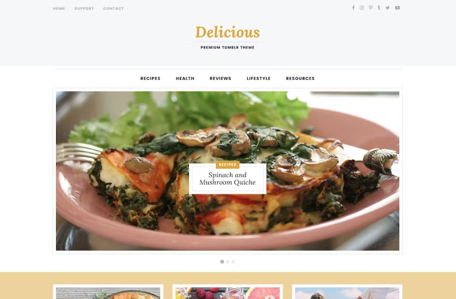 Free Delicious Tumblr Theme Download